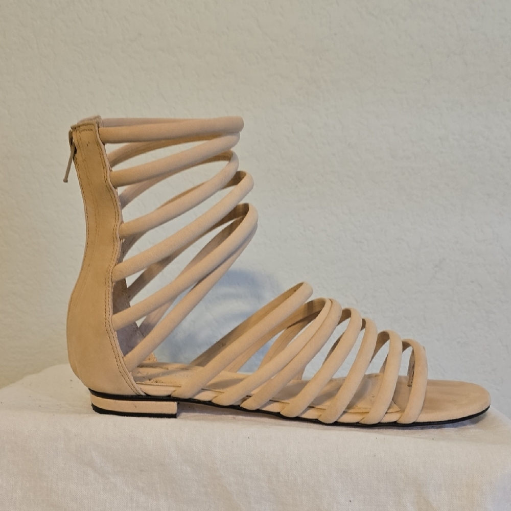 Klub Nico "Jolie" Nude Nubuck Gladiator Sandals. Size 7M Gently Worn - Picture 11 of 16